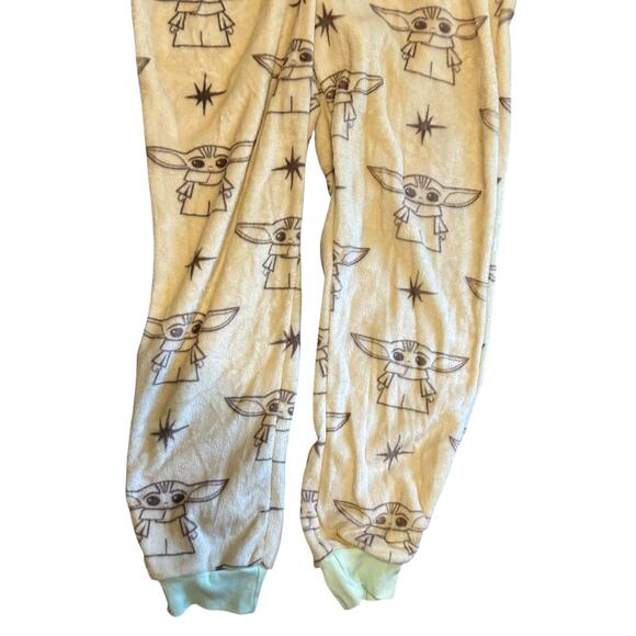 Star Wars Pajama Long Sleeve SZ SM Baby Yoda GROGU Hooded Blanket Sleeper - Picture 10 of 10